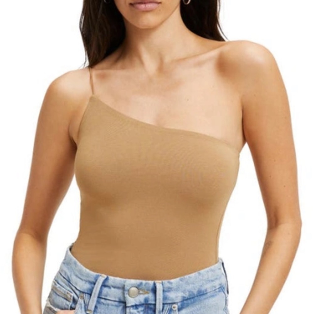 NWT Good American TOUCH ONE SHOULDER '90s BODYSUIT